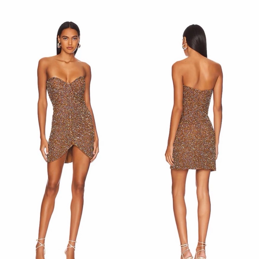 Retrofete Hannah Dress in Amber Brown Size M